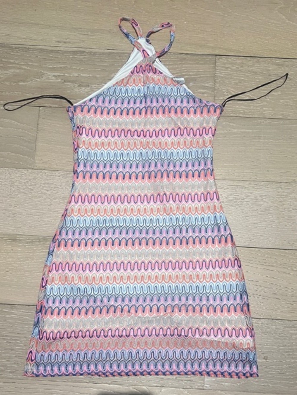Missoni-Inspired Multicolor Halter Dress